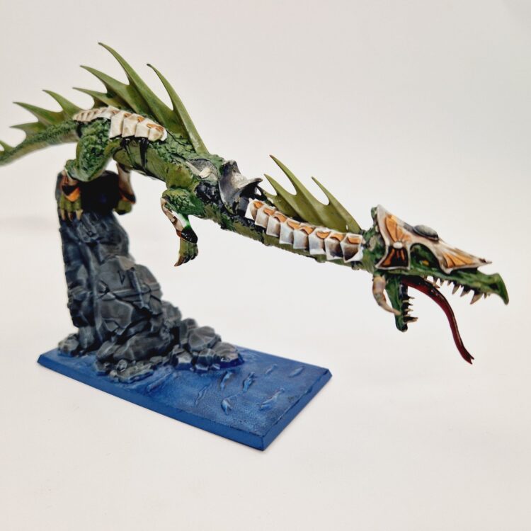 A photo of a High Elves Dragon Lord Warhammer miniature