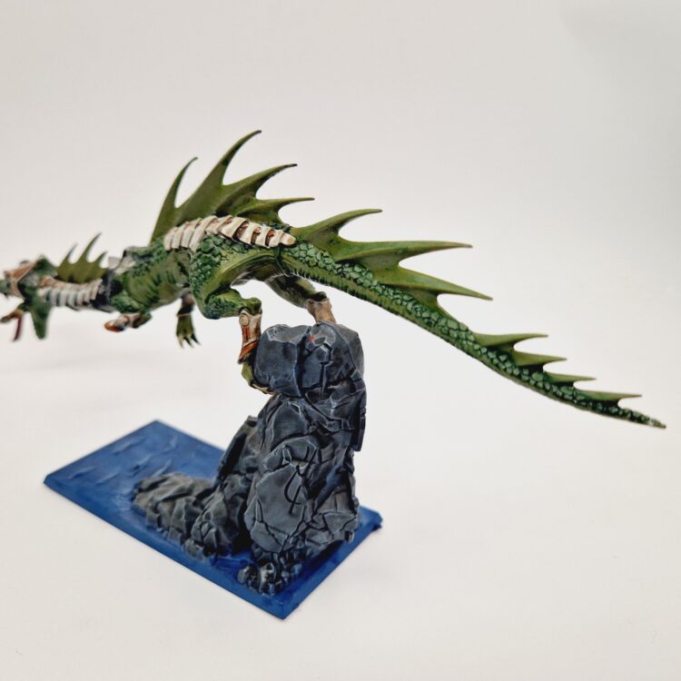 A photo of a High Elves Dragon Lord Warhammer miniature