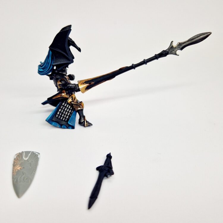 A photo of a High Elves Prince Warhammer miniature