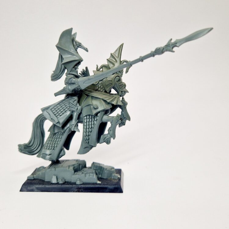 A photo of a High Elves Prince Warhammer miniature