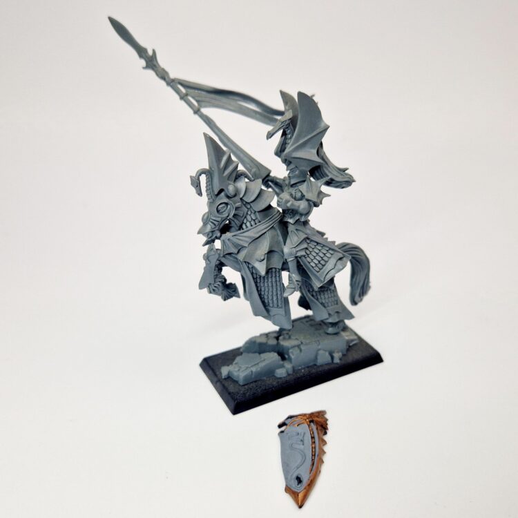 A photo of a High Elves Prince Warhammer miniature