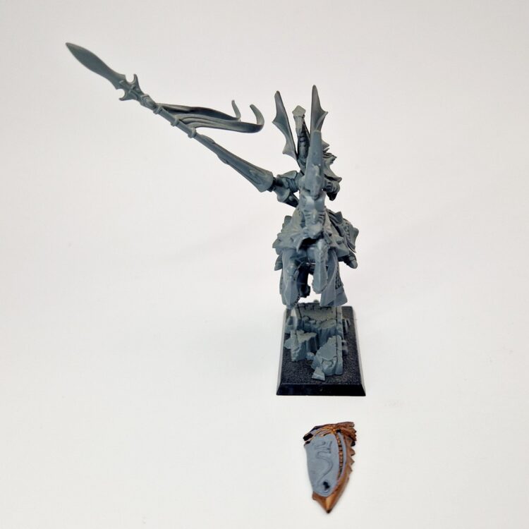 A photo of a High Elves Prince Warhammer miniature