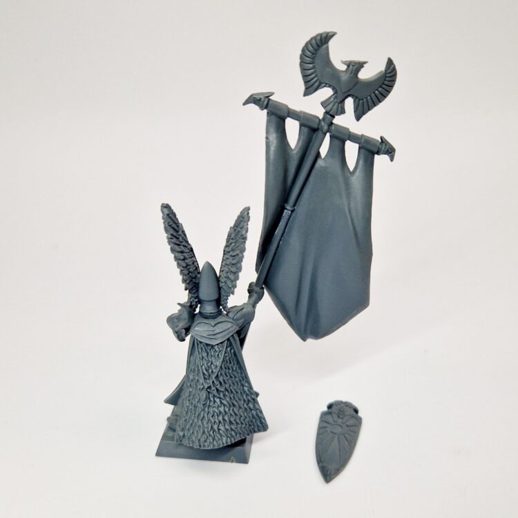 A photo of a High Elves Noble Warhammer miniature