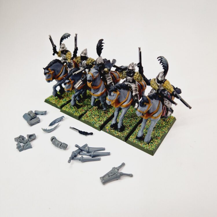 A photo of The Empire Pistolliers Warhammer miniatures