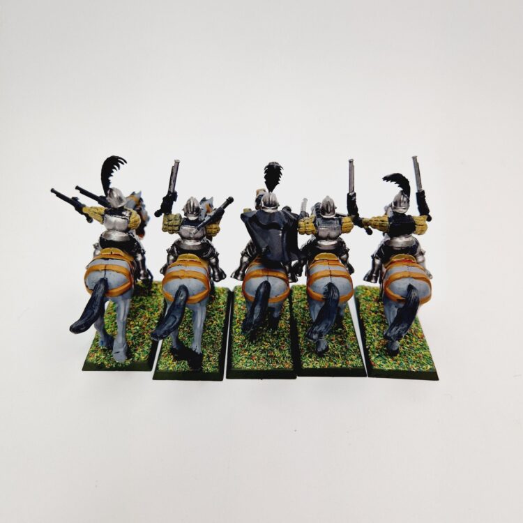 A photo of The Empire Pistolliers Warhammer miniatures