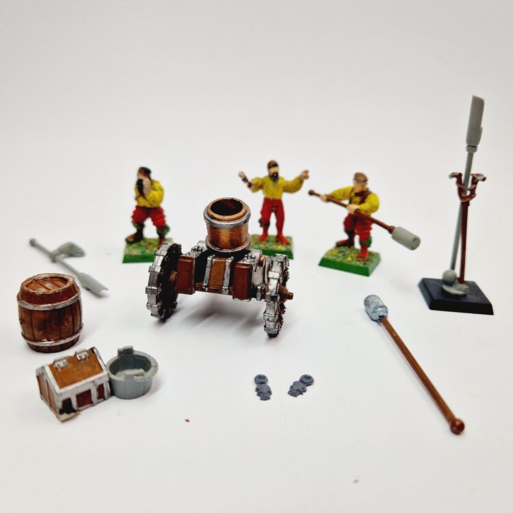 A photo of a The Empire Artillery Warhammer miniature