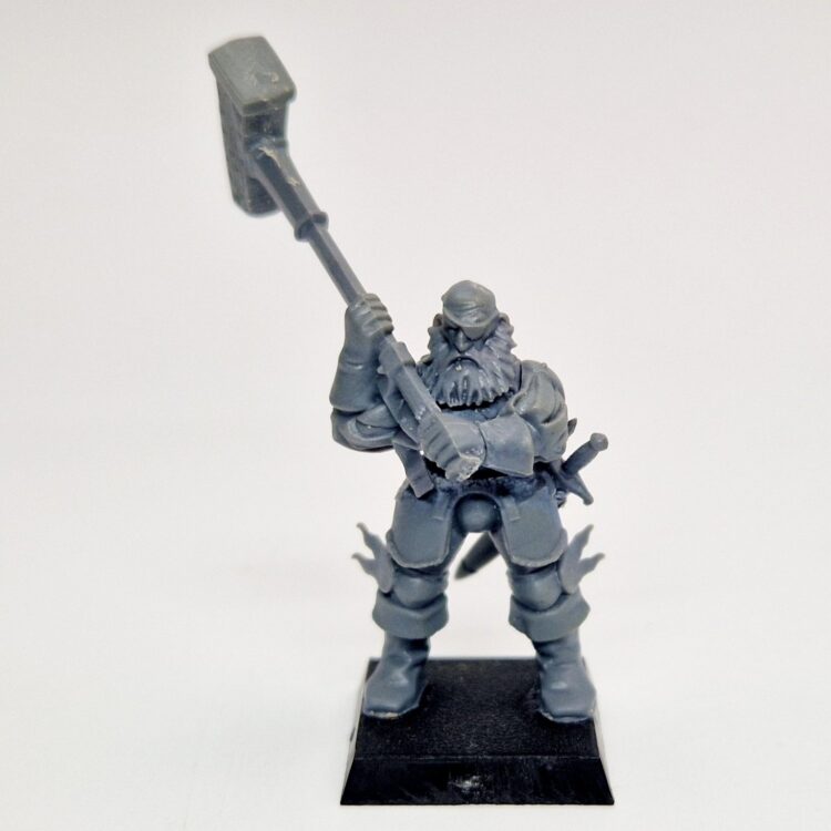 A photo of a The Empire Captain Warhammer miniature