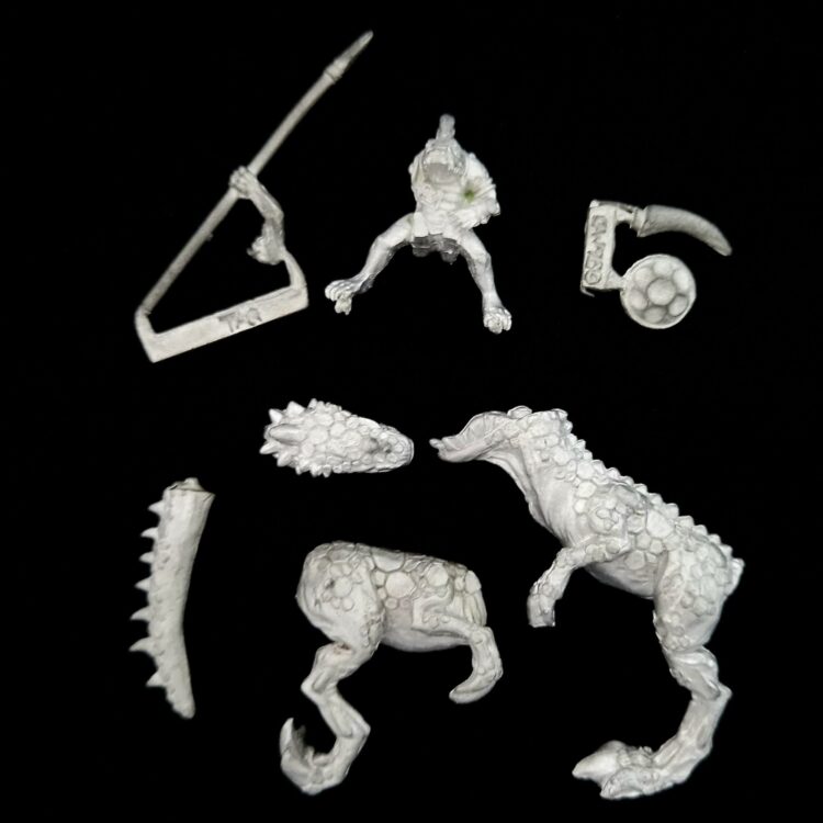 A photo of a Dogs of War Tichi-Huichi's Raider Warhammer miniature