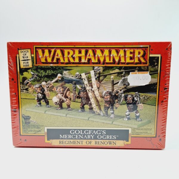 A photo of Dogs of War Golgfag's Mercenary Ogres Warhammer miniatures