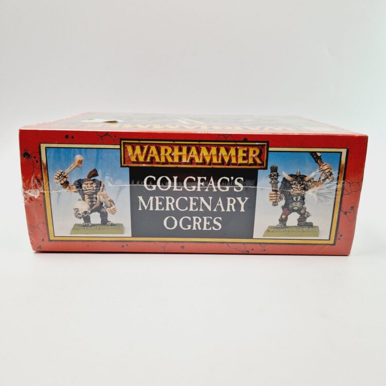 A photo of Dogs of War Golgfag's Mercenary Ogres Warhammer miniatures