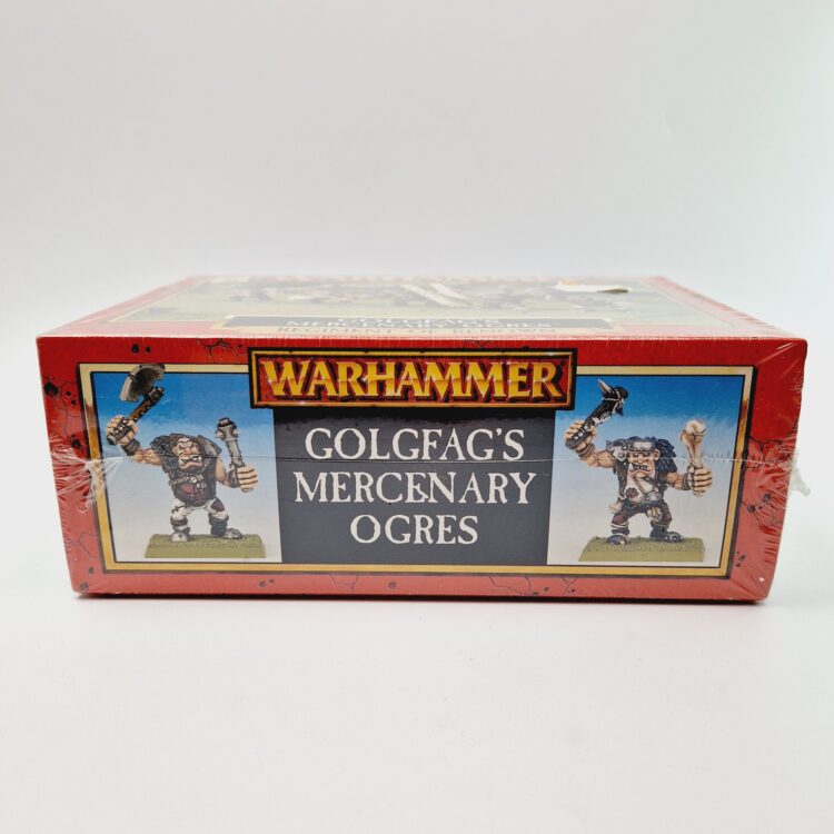 A photo of Dogs of War Golgfag's Mercenary Ogres Warhammer miniatures