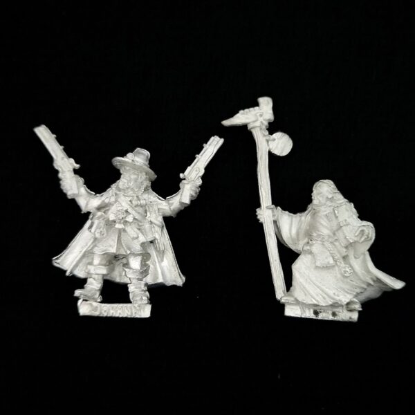 A photo of Dogs of War Witch Hunters Johann and Wilhelm Warhammer miniatures