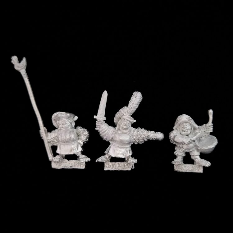 A photo of The Empire Imperial Halflings Command Warhammer miniatures