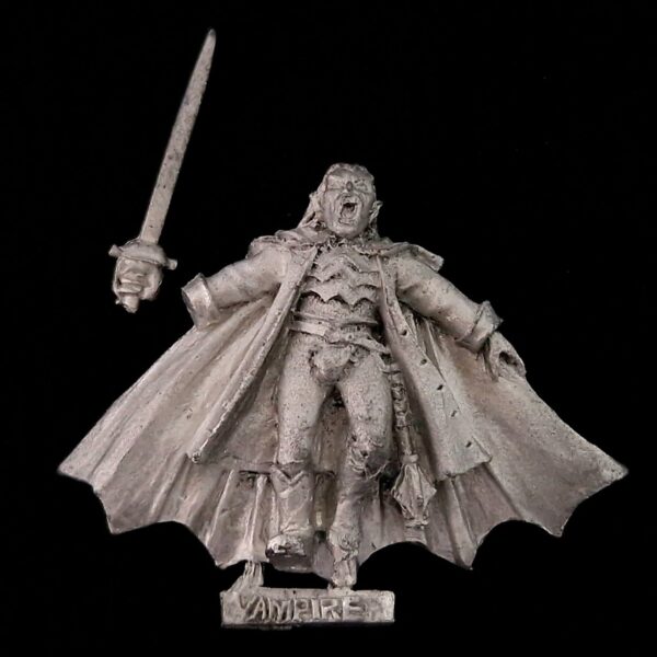 A photo of a Mordheim Undead Vampire Warhammer miniature