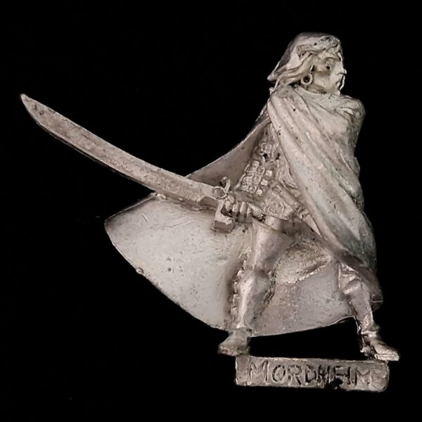 A photo of a Mordheim Aenur Sword of Twilight Warhammer miniature