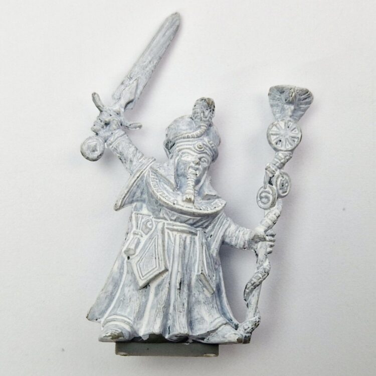 A photo of a Talisman High Priest Warhammer miniature