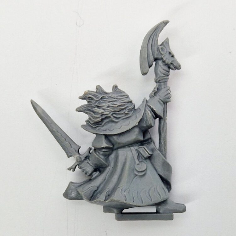 A photo of a Talisman Fire Wizard Warhammer miniature