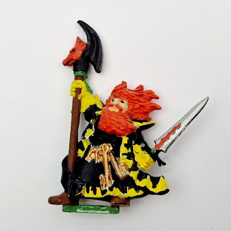 A photo of a Talisman Fire Wizard Warhammer miniature