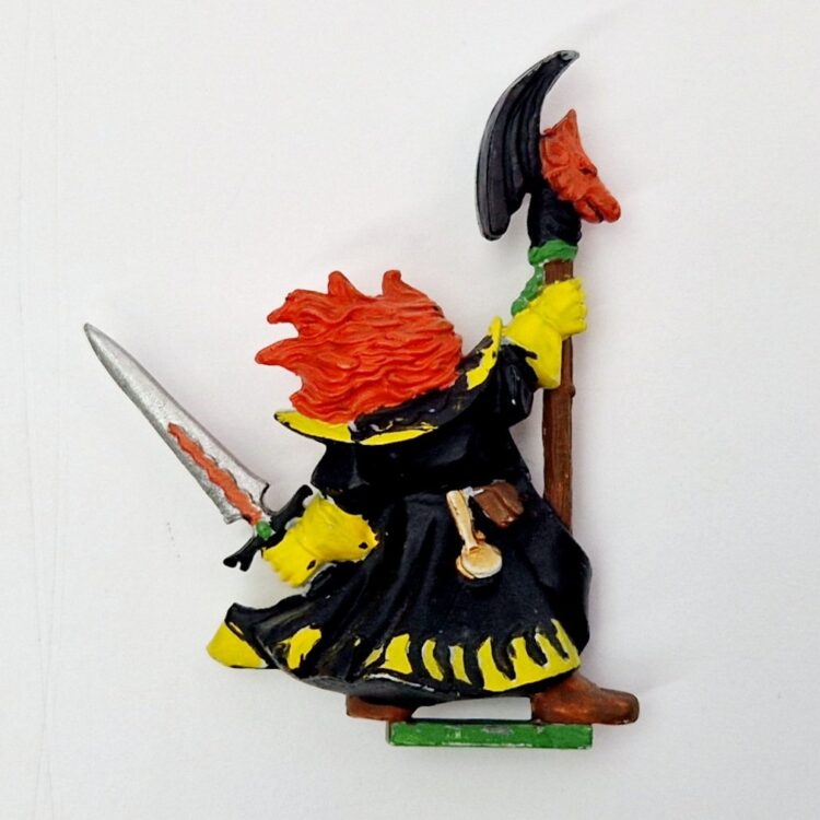 A photo of a Talisman Fire Wizard Warhammer miniature