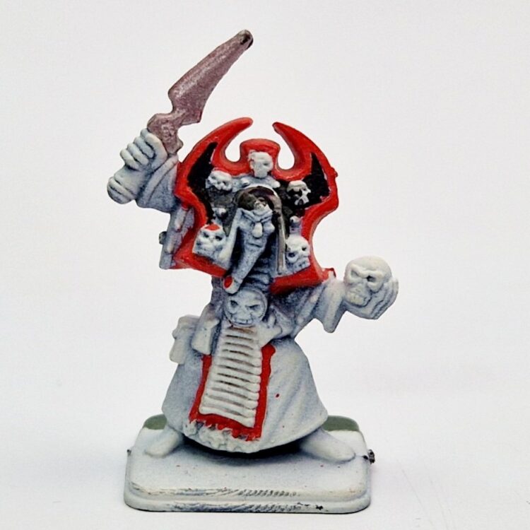 A photo of a HeroQuest Necromancer Fanrax Warhammer miniature