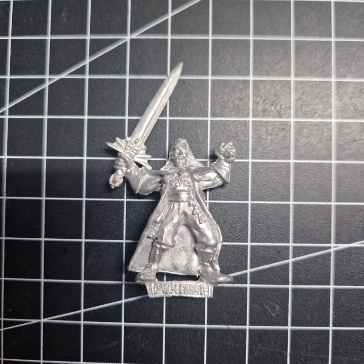 A photo of a Undead Vlad von Carstein Warhammer miniature