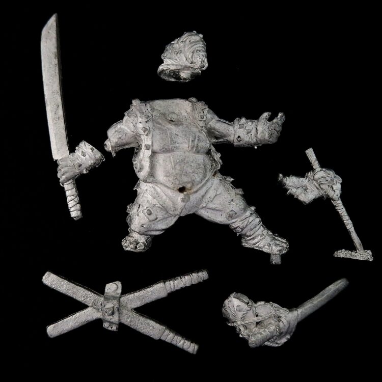 A photo of a Ogre Kingdoms Maneater Ninja Warhammer miniature