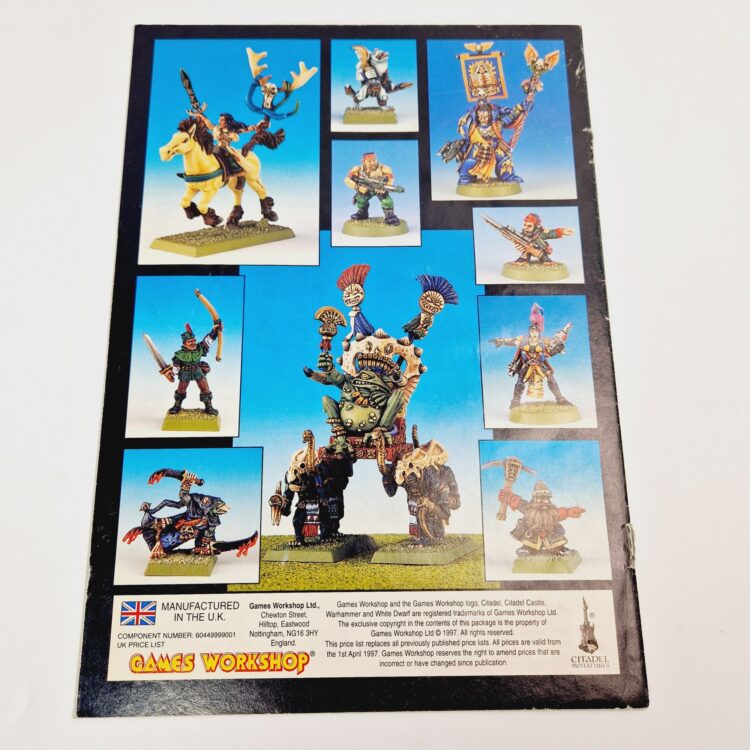 A photo of Citadel Miniatures 1997 Price List