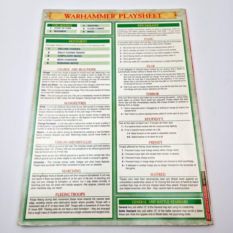 A photo of Warhammer Fantasy 5th Edition Rulebook