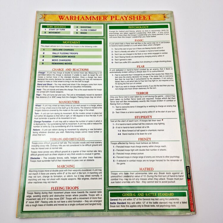 A photo of Warhammer Fantasy 5th Edition Rulebook