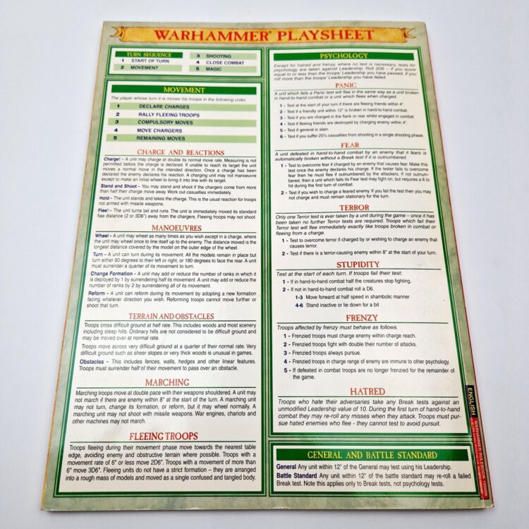 A photo of Warhammer Fantasy 5th Edition Rulebook