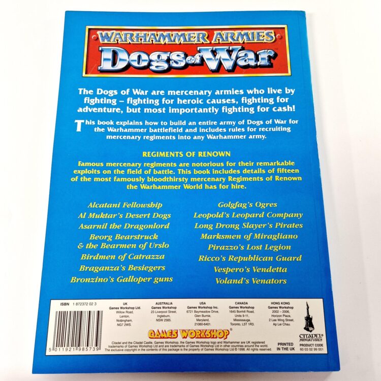 A photo of Dogs of War Supplement