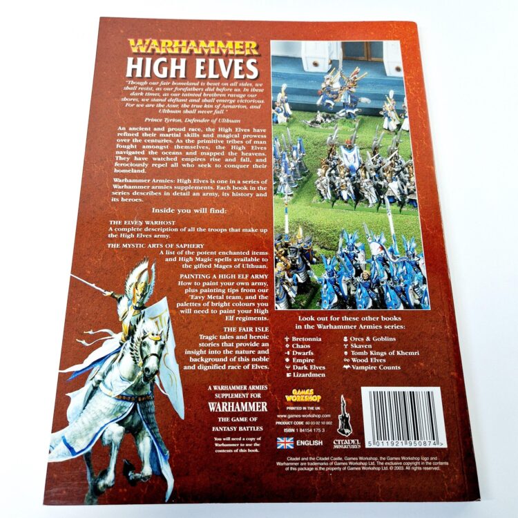 A photo of a Warhammer High Elves 6th Edition Army Book