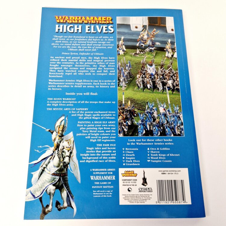 A photo of a Warhammer High Elves 6th Edition Army Book