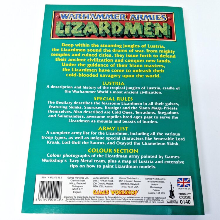 A photo of a Warhammer Lizardmen 5th Edition Army Book