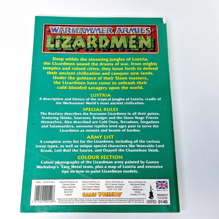 A photo of a Warhammer Lizardmen 5th Edition Army Book