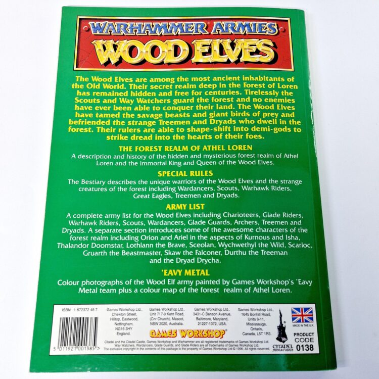 A photo of a Warhammer Wood Elves 4th Edition Army Book