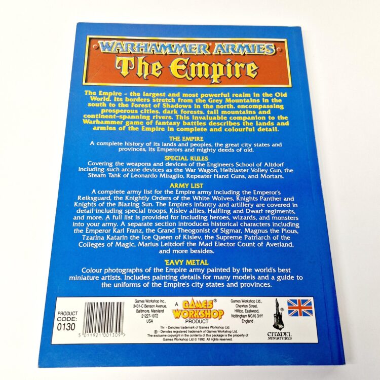 A photo of a Warhammer The Empire 4th Edition Army Book