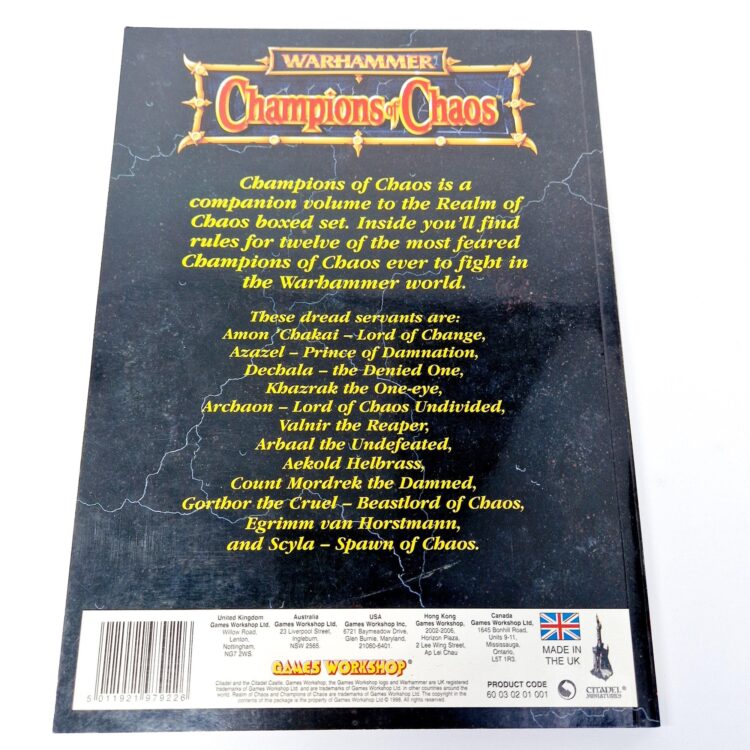 A photo of a Warhammer Champions of Chaos Supplement