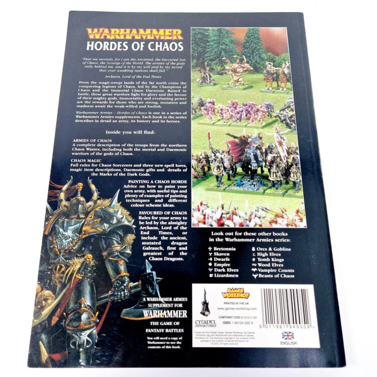 A photo of a Warhammer Hordes of Chaos 6th Edition Army Book