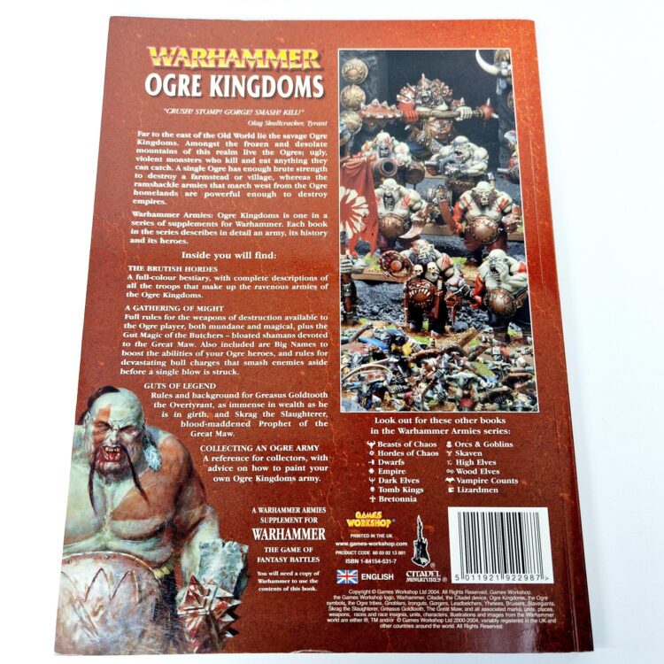 A photo of a Warhammer Ogre Kingdoms 6th Edition Army Book