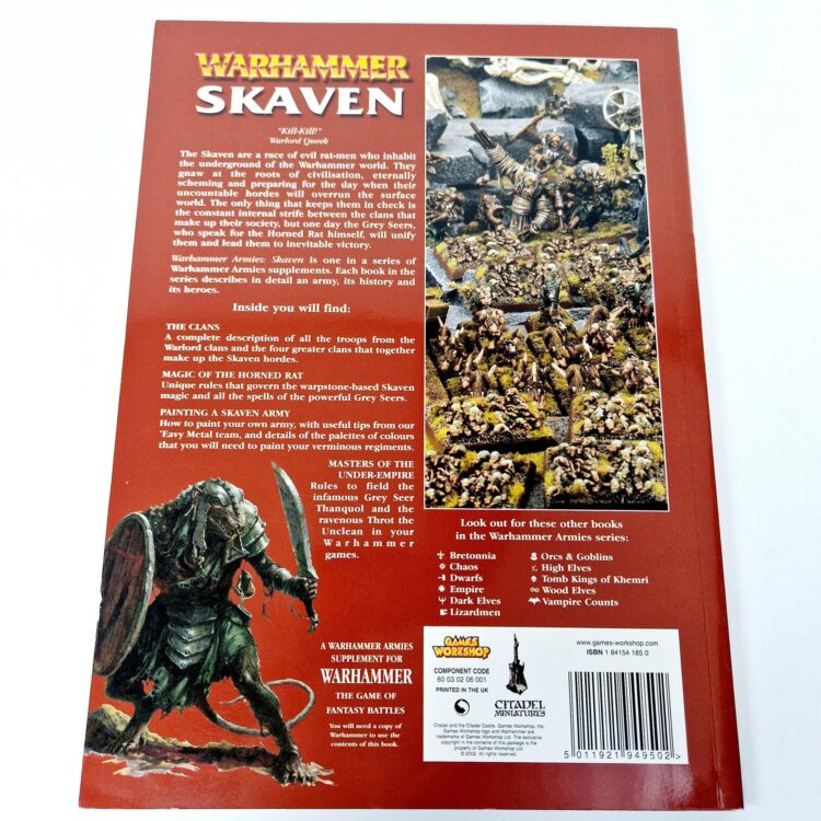 A photo of a Warhammer Skaven 6th Edition Army Book