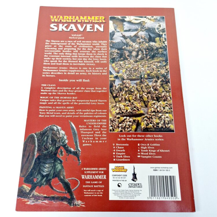 A photo of a Warhammer Skaven 6th Edition Army Book