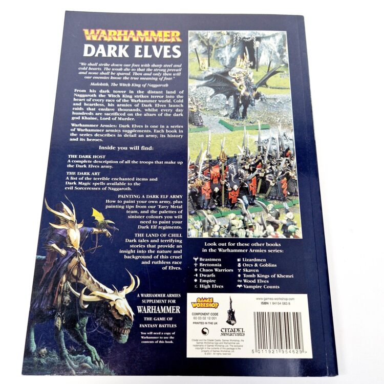 A photo of a Warhammer Dark Elves 6th Edition Army Book