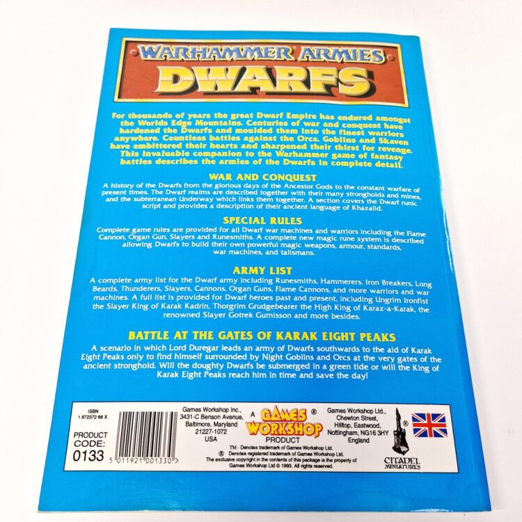 A photo of a Warhammer Dwarfs 4th Edition Army Book