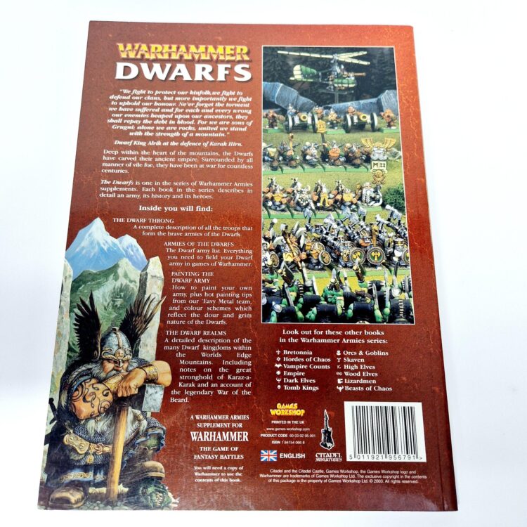 A photo of a Warhammer Dwarfs 6th Edition Army Book