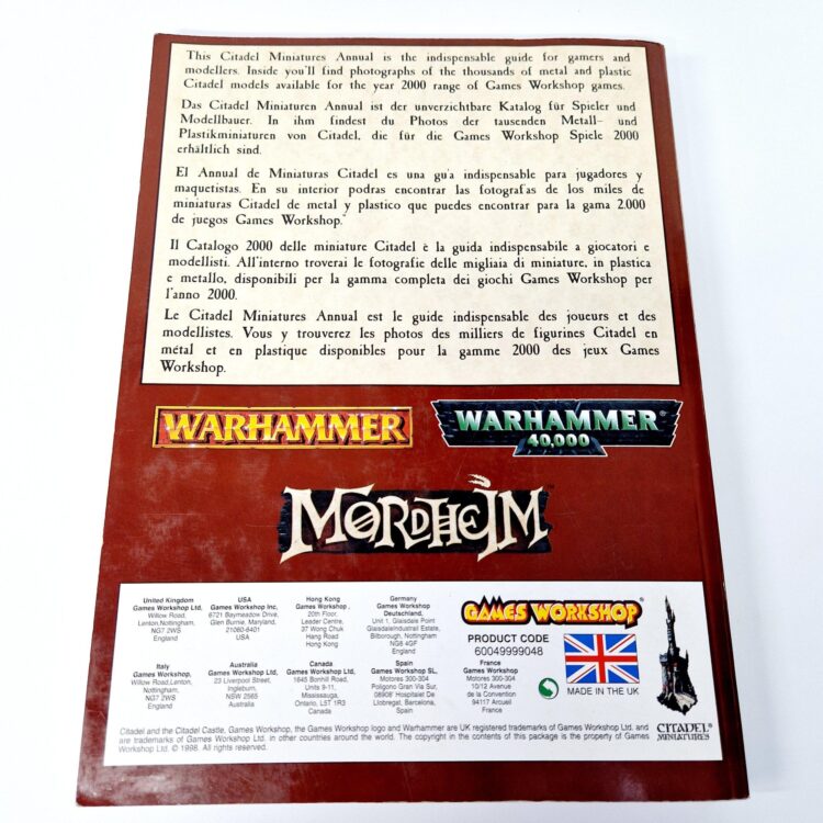 A photo of a Warhammer Citadel Miniatures 2000 Annual