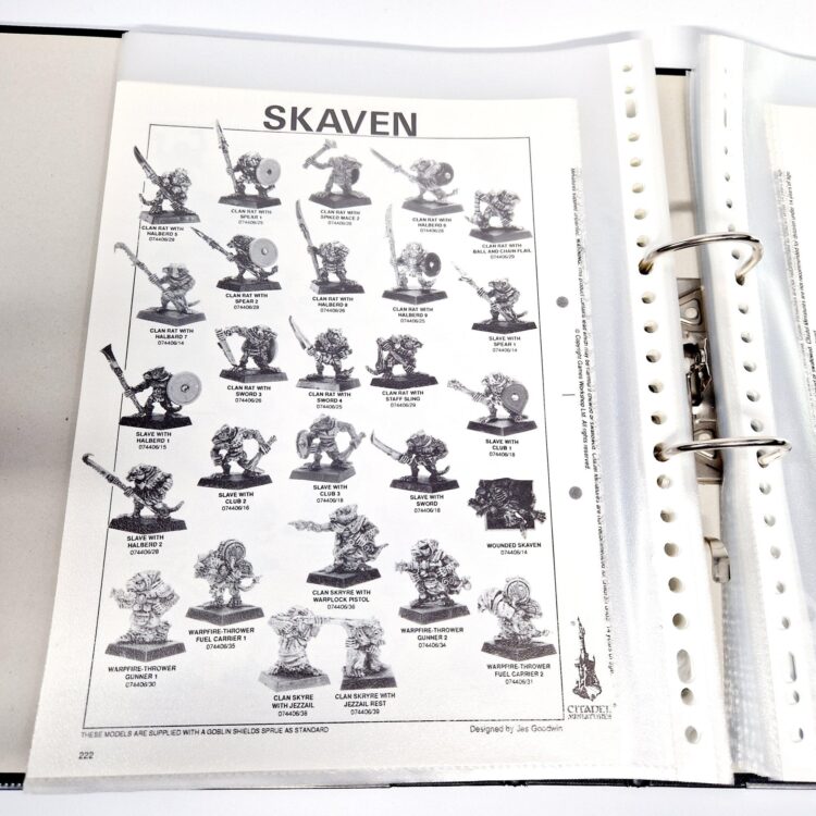 A photo of a Warhammer Citadel Miniatures Catalogue Section Two