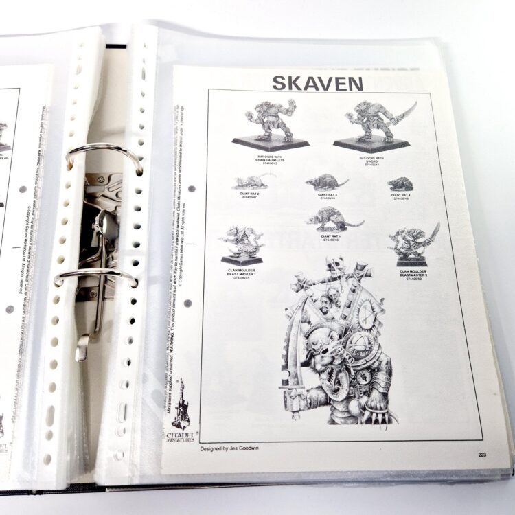 A photo of a Warhammer Citadel Miniatures Catalogue Section Two