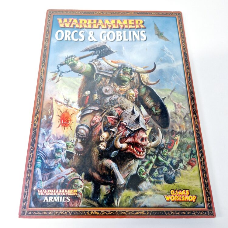 A photo of a Warhammer Orcs and Goblins 7th Edition Army Book