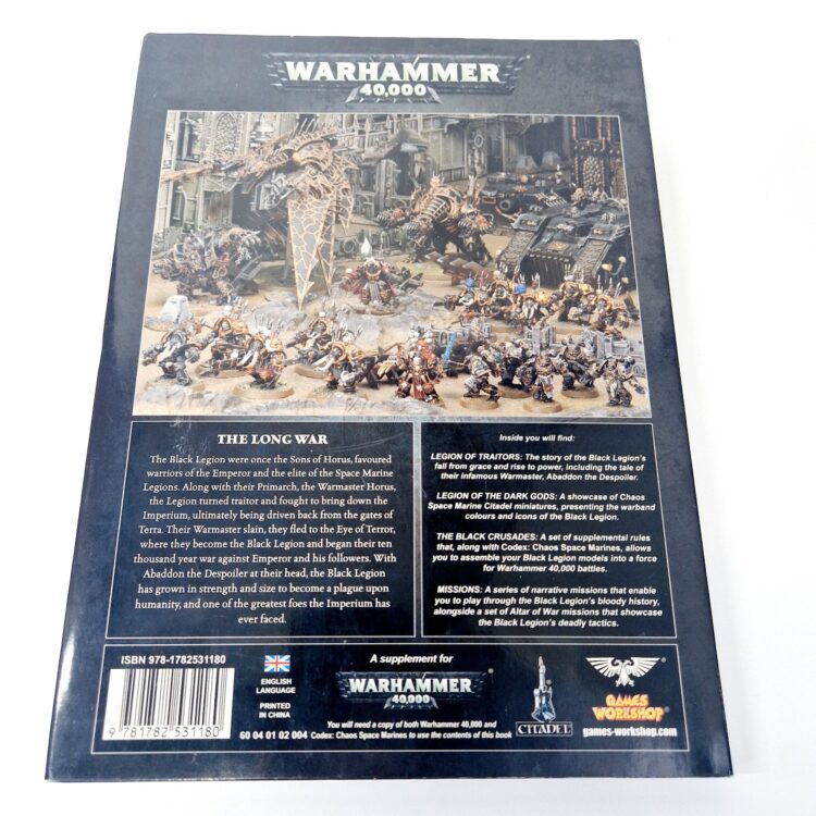 A photo of a Warhammer Black Legion a Chaos Space Marines Supplement